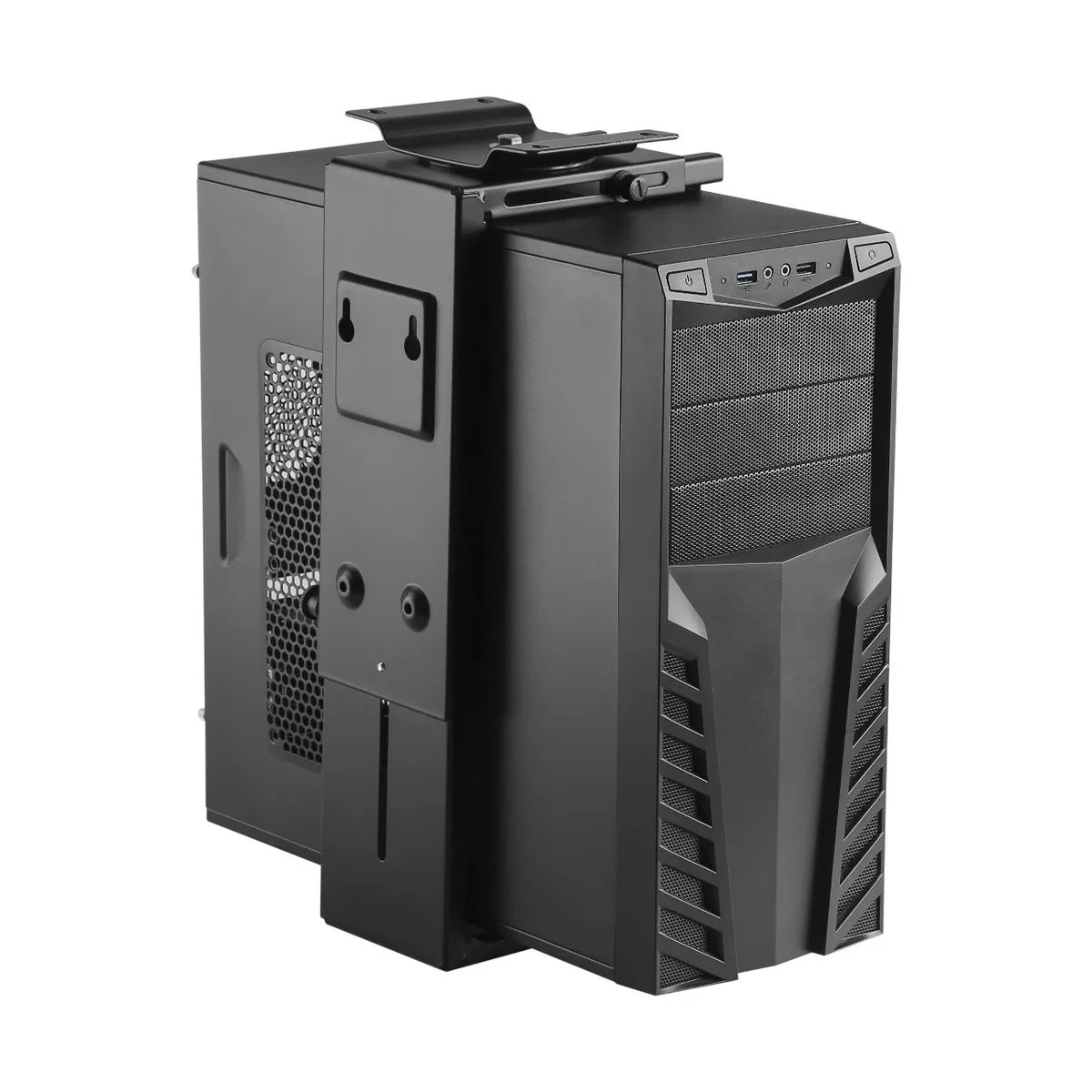 Adjustable Under-Desk/Wall CPU Mount